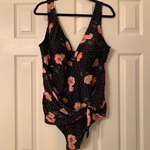 Torrid One Piece Bathing Suit w/ Front Tie